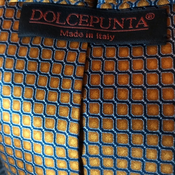 Dolcepunta Italian Men’s,Unisex Hand Made Silk Tie - Picture 3 of 5